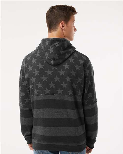 Black Stars & Stripes Tailgate Hooded Sweatshirt - 8815