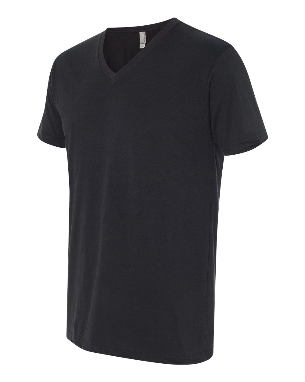 Black Sueded V-Neck T-Shirt - 6440