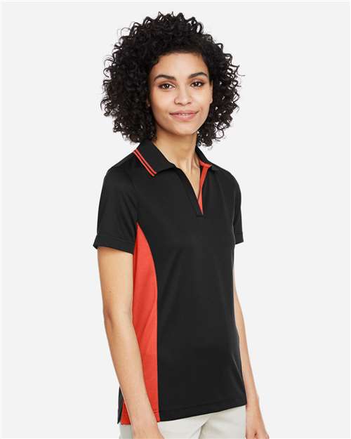 Black/ Team Orange Women's Flash Snag Protection Plus IL Colorblock Polo - M386W