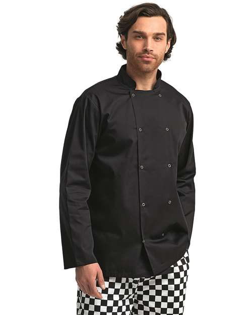 Black Ten Studded Front Chef Coat - RP665