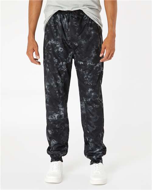 Black Tie Dye Performance Fleece Joggers - 8801