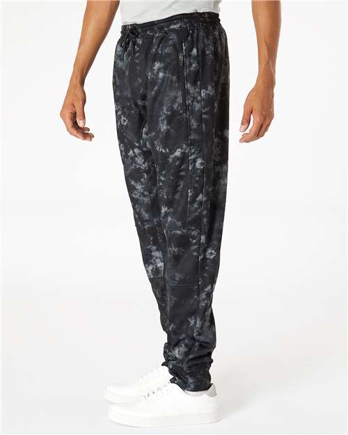 Black Tie Dye Performance Fleece Joggers - 8801