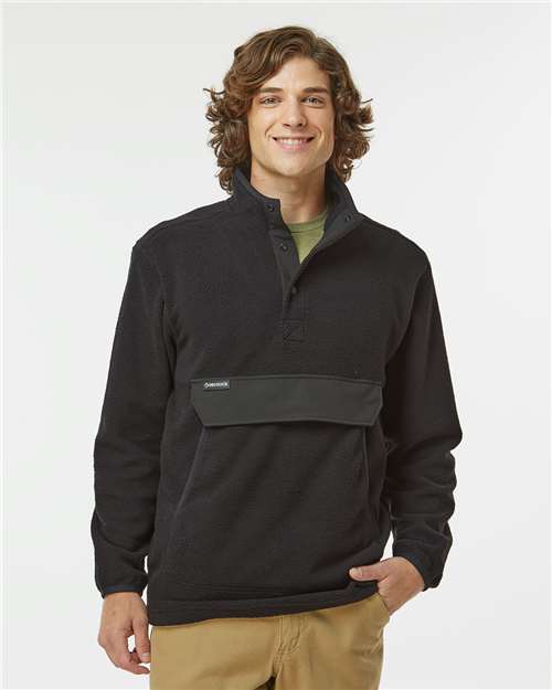 Black Timber Mountain Fleece Pullover - 7356