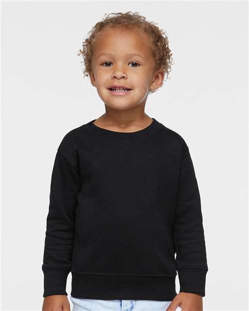 Black Toddler Fleece Crewneck Sweatshirt - 3317