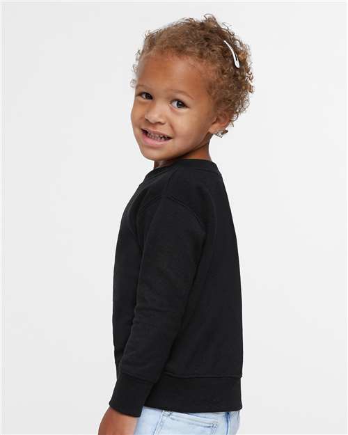 Black Toddler Fleece Crewneck Sweatshirt - 3317