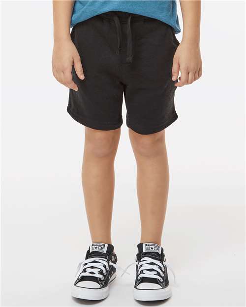 Black Toddler Lightweight Special Blend Fleece Shorts - PRM11SRT