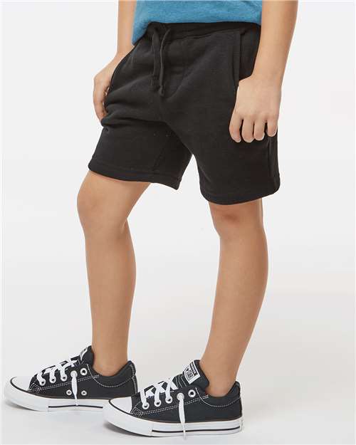 Black Toddler Lightweight Special Blend Fleece Shorts - PRM11SRT