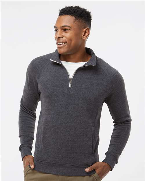 Black Triblend Triblend Quarter-Zip Sweatshirt - 8869