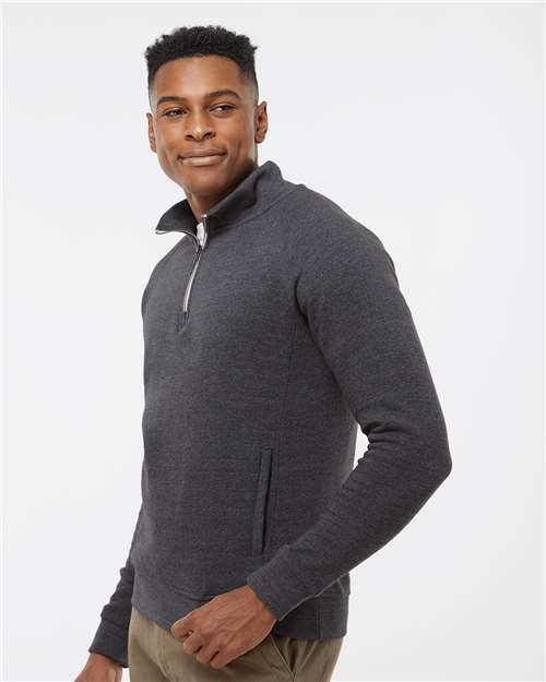 Black Triblend Triblend Quarter-Zip Sweatshirt - 8869