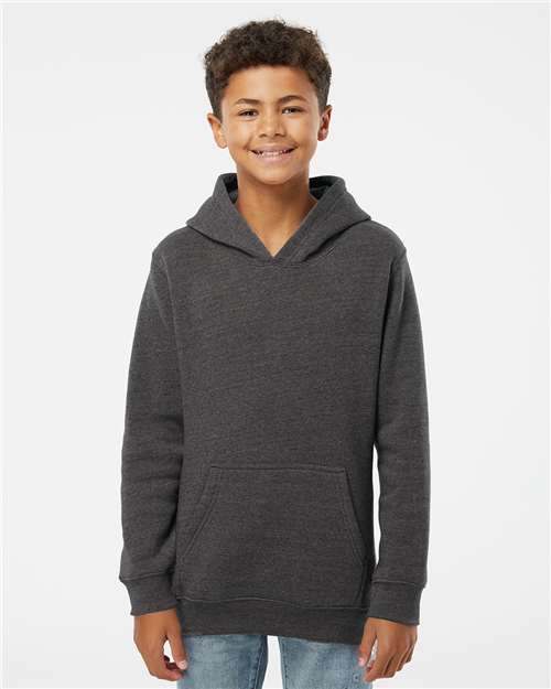 Black Triblend Youth Triblend Fleece Hooded Sweatshirt - 8880