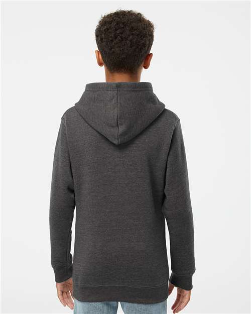 Black Triblend Youth Triblend Fleece Hooded Sweatshirt - 8880