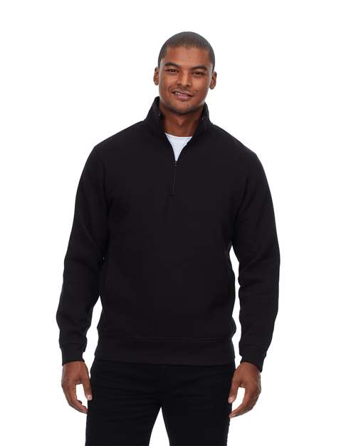 Black Ultimate Fleece Quarter-Zip Sweatshirt - 320Q