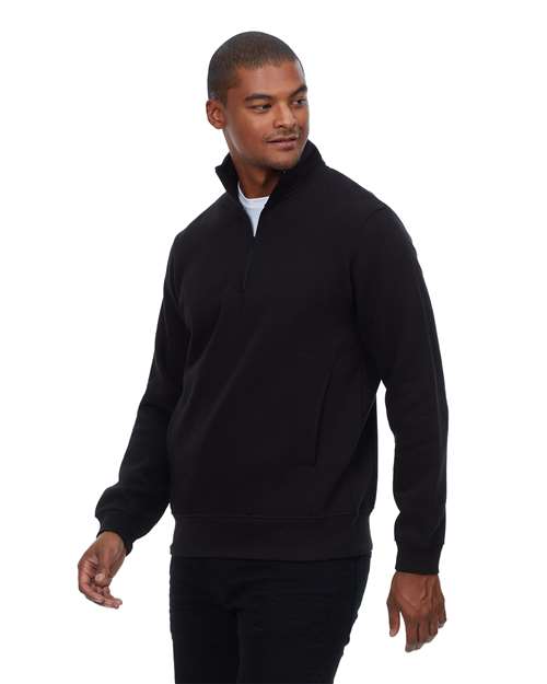 Black Ultimate Fleece Quarter-Zip Sweatshirt - 320Q