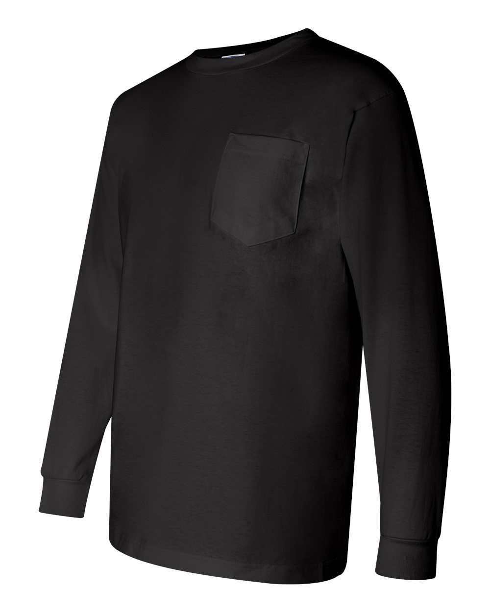Black Union-Made Long Sleeve Pocket T-Shirt - 3055