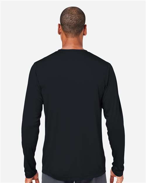 Black Unisex Capital Long Sleeve Performance T-Shirt - CE10L
