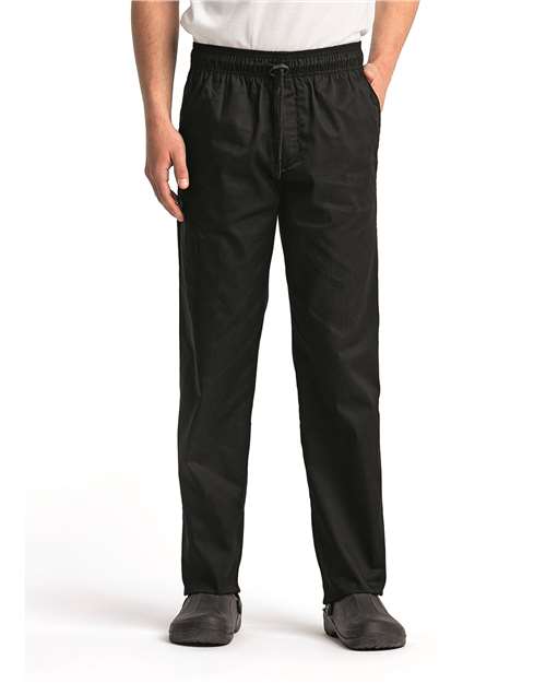 Black Unisex Chef's Select Slim Leg Pant - RP554