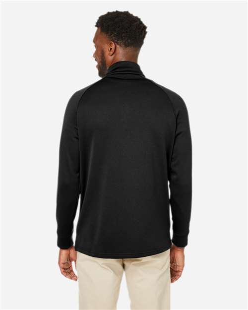 Black Unisex Fusion ChromaSoft™ Fleece Quarter-Zip Pullover - CE801
