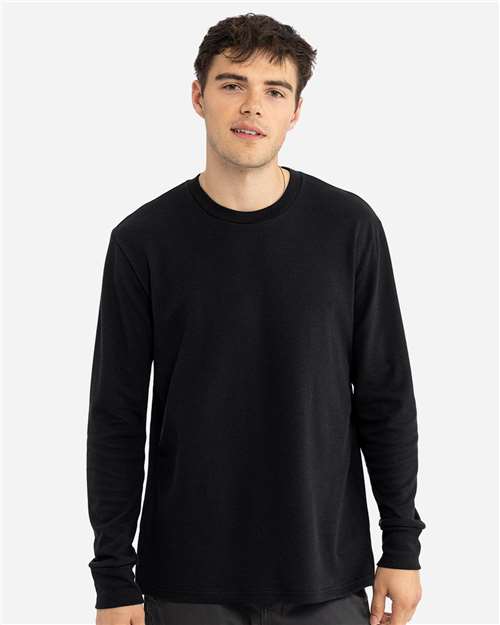 Black Unisex Ideal Thermal Long Sleeve T-Shirt - 8211