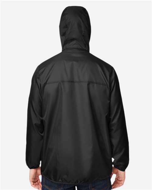 Black Unisex Zone Protect Packable Anorak Jacket - TT77