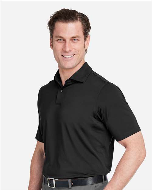 Black USA Made Tournament Solid Tech Polo - F31534
