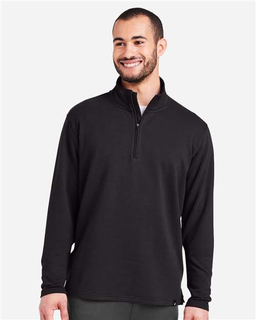 Black Vertex Quarter-Zip Pullover - MDP1733