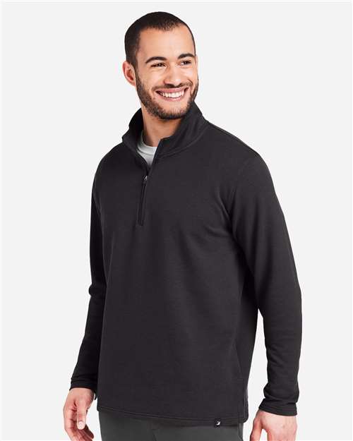 Black Vertex Quarter-Zip Pullover - MDP1733
