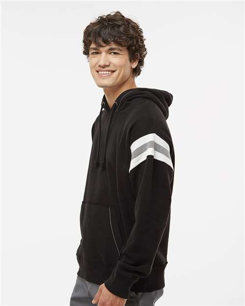 Black Vintage Athletic Hooded Sweatshirt - 8847