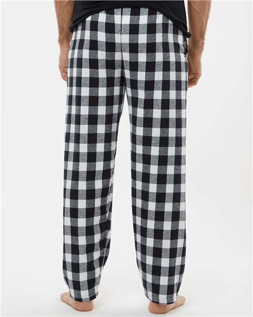 Black/ White Buffalo Plaid Harley Flannel Pants - BM6624