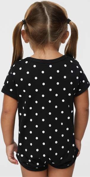 Black/ White Dot Infant Baby Rib Bodysuit - 4400