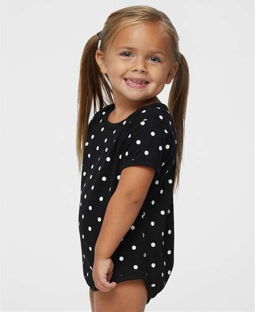 Black/ White Dot Infant Baby Rib Bodysuit - 4400