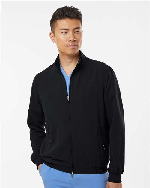 Black Wolfe Everyday Full-Zip 6-Pocket Scrub Jacket - M60001
