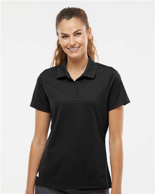 Black Women's Basic Sport Polo - A431