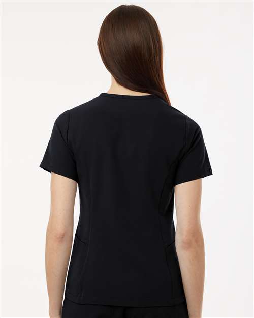 Black Women's Calix Fit & Flare Scrub V-Neck Top - W10003