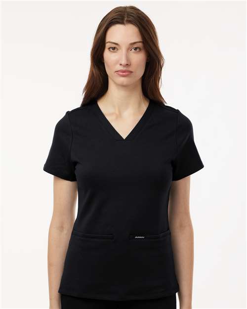 Black Women's Cesi Ultrasoft Scrub V-Neck Top - W30003