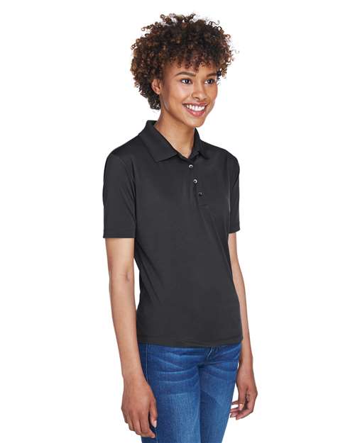 Black Women's Cool & Dry 8-Star Elite Performance Interlock Polo - 8610L