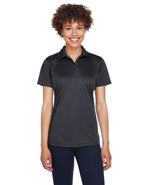 Black Women's Cool & Dry Sport Performance Interlock Polo - 8425L