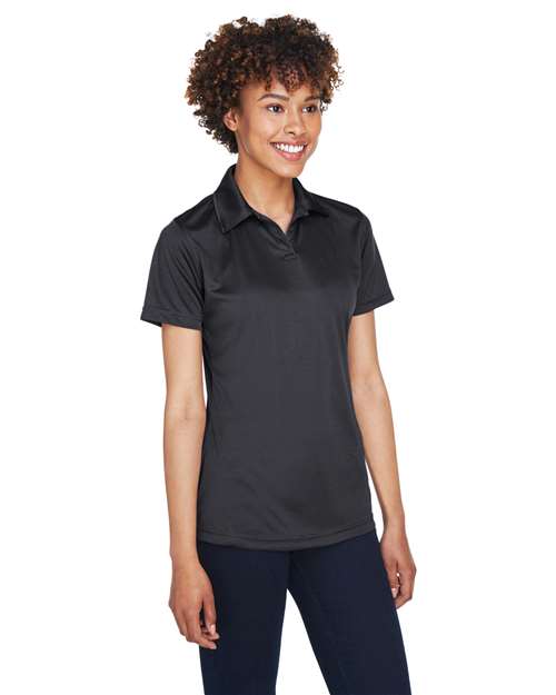 Black Women's Cool & Dry Sport Performance Interlock Polo - 8425L