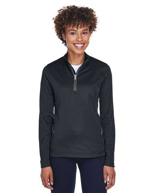 Black Women's Cool & Dry Sport Quarter-Zip Pullover - 8230L