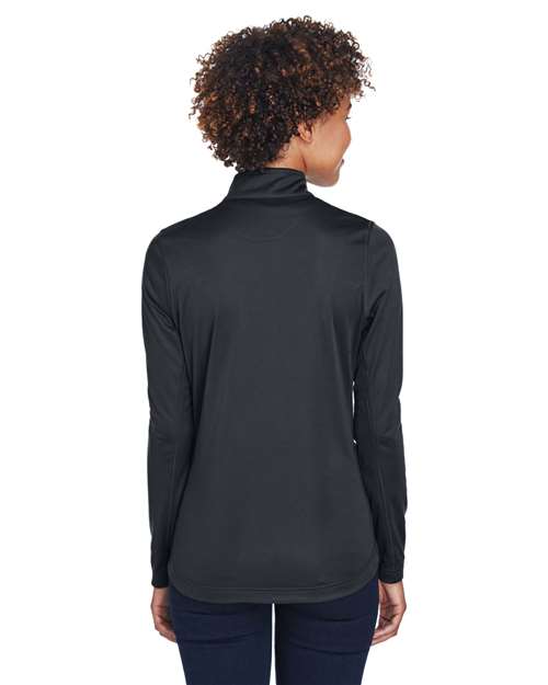 Black Women's Cool & Dry Sport Quarter-Zip Pullover - 8230L