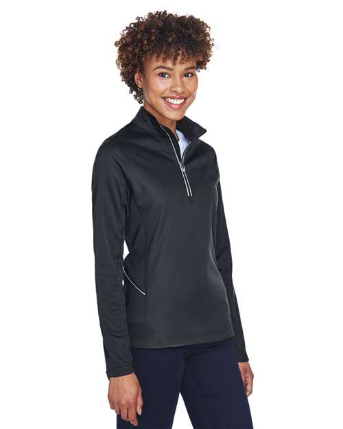 Black Women's Cool & Dry Sport Quarter-Zip Pullover - 8230L