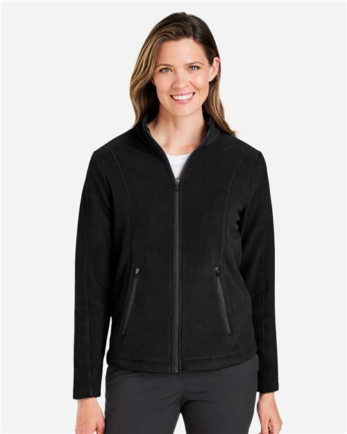 Black Women's CrownLux Performance® Fleece Full-Zip Jacket - DG730W