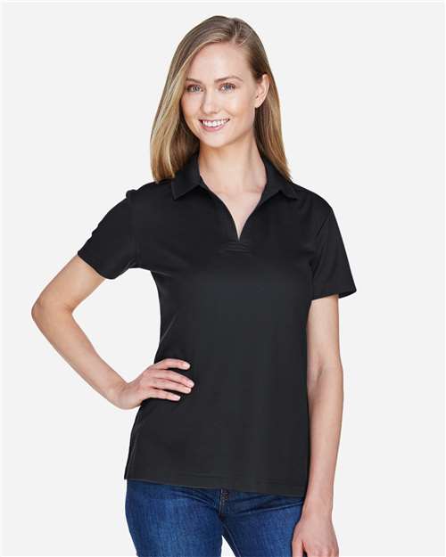Black Women's CrownLux Performance® Plaited Polo - DG20W