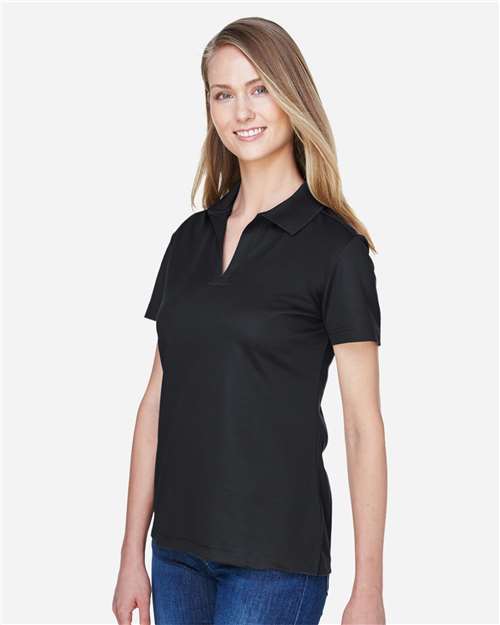 Black Women's CrownLux Performance® Plaited Polo - DG20W