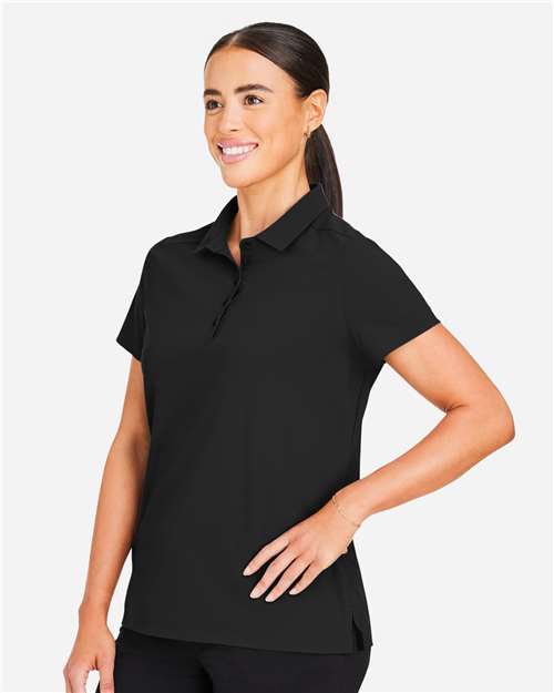 Black Women's CrownLux Performance® Windsor Welded Polo - DG110W