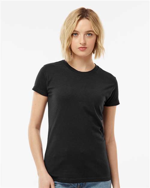 Black Women's Fine Jersey Slim Fit T-Shirt - 213