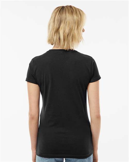 Black Women's Fine Jersey Slim Fit T-Shirt - 213