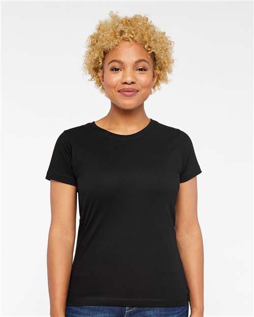 Black Women's Fine Jersey Tee - 3516