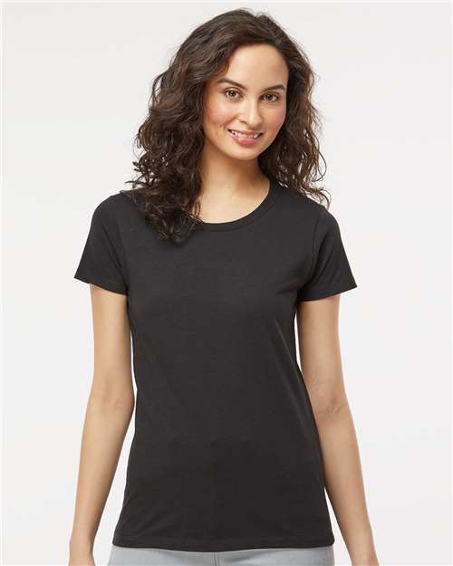 Black Women's Gold Soft Touch T-Shirt - 4810