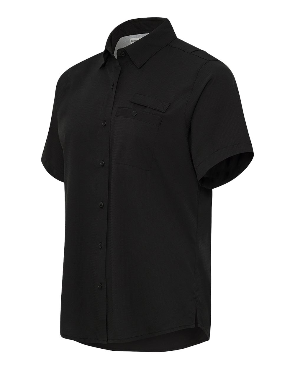 Black Women's Hatteras Performance Short Sleeve Fishing Shirt - 704