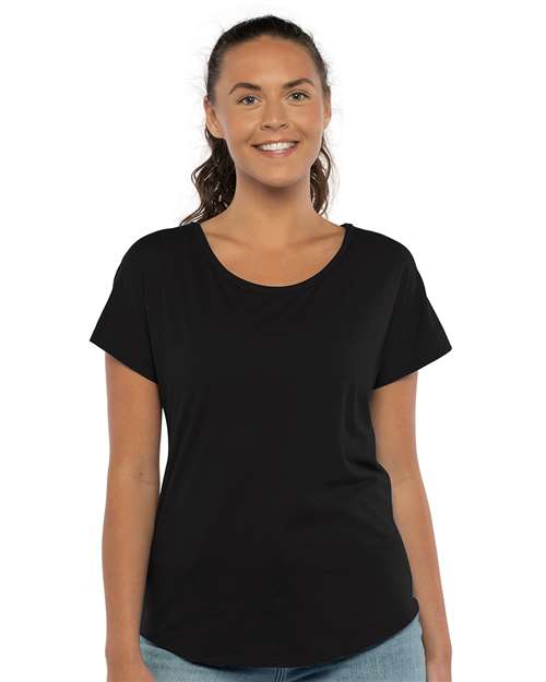 Black Women's Ideal Dolman T-Shirt - 1560